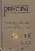 PERSONALITY ADJUSTMENT OF THE ELEMENTARY-SCHOOL CHILD   1936  PDF电子版封面     