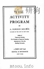 THE ACTIVITY PROGRAM（1937 PDF版）