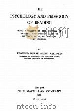 THE PSYCHOLOGY AND PEDAGOGY OF READING（1922 PDF版）