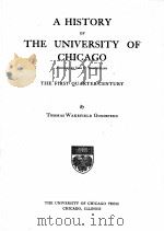 A HISTORY OF THE UNIVERSITY OF CHICAGO（1916 PDF版）