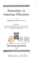 NATURALISM IN AMERICAN EDUCATION   1938  PDF电子版封面     