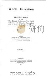 WORLD EDUCATION VOLUME Ⅰ     PDF电子版封面     