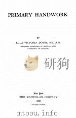 PRIMARY HANDWORK   1920  PDF电子版封面    ELLA VICTORIA DOBBS 