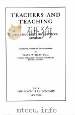 TEACHERS AND TEACHING（1934 PDF版）