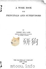 A WORK BOOK FOR PRINCIPALS AND SUPERVISORS（1935 PDF版）