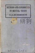 METHODS AND EXPERIMENTS IN MENTAL TESTS（1924 PDF版）
