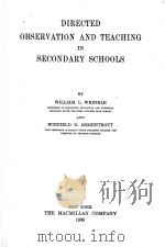 DIRECTED OBSERVATION AND TEACHING IN SECONDARY SCHOOLS（1935 PDF版）
