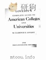 LOVEJOY‘S COMPLETE GUIDE TO AMERICAN COLLEGES AND UNIVERSITIES（1948 PDF版）