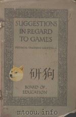 SUGGESTIONS IN REGARD TO GAMES   1927  PDF电子版封面     