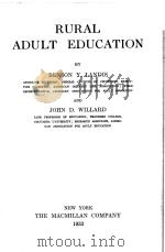 RURAL ADULT EDUCATION（1933 PDF版）
