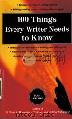 100THINGS EVERY WRITER NEEDS TO KNOW  SCOTT EDELSTEIN（ PDF版）