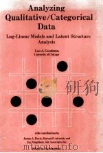 Analyzing Qualitative/Categorical Data  Log-Linear Models and Latent Structure Analysis     PDF电子版封面  0890115133  Leo A.Goodman 