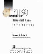 Introduction to MANAGEMENT SCIENCE  FIFTH EDITION     PDF电子版封面  0132093472  Bernard W.Taylor III 