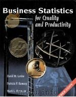 Business Statistics for Quality and Productivity     PDF电子版封面    David M.Levine  Patricia P.Ram 