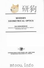 PURE AND APPLIED MATHEMATICS  MODERN GEOMETRICAL OPTICS     PDF电子版封面    R.COURANT  L.BERS  J.J.STOKER 