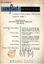 THE JOURNAL OF CONFLICT RESOLUTION VOLUME Ⅲ NUMBER 1   1959  PDF电子版封面     