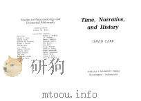 TIME，NARRATIVE，AND HISTORY   1991  PDF电子版封面  0253360242  DAVID CARR 