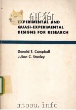 EXPERIMENTAL AND QUASI-EXPERIMENTAL DESIGNS FOR RESEARCH（1963 PDF版）