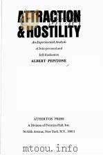 ATTRACTION & HOSTILITY   1964  PDF电子版封面    ALBERT PERITONE 