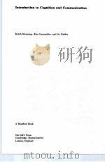 INTRODUCTION TO COGNITION AND COMMUNICATION     PDF电子版封面  9780262195386   