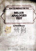 How to prepare for the Miller analogies test     PDF电子版封面  0156000407   