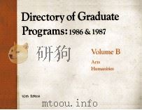 Directory of Graduate programs : 1986 & 1987.volume B（ PDF版）