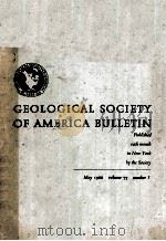 GEOLOGICAL SOCIETY OF AMERICAL BULLETIN     PDF电子版封面     
