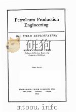Petroleum Productiion Engineering  OIL FIELD EXPLOITATION  THIRD EDITION     PDF电子版封面     