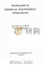 Fundamentals of  CHEMICAL ENGINEERING OPERATIONS（ PDF版）
