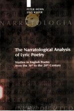 Peter Huhn/Jens Kiefer  The Narratological Analysis of Lyric Poetry（ PDF版）