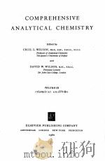 COMPREHENSIVE ANALYTICAL CHEMISTRY VOL.IB   1960  PDF电子版封面    CECIL L. WILSON 
