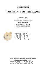 THE SPIRIT OF THE LAWS  VOLUME ONE     PDF电子版封面  7005426518   