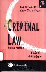 BUTTERWORTHS CORE TEXT SERIES  Criminal Law  Third Edition（ PDF版）