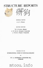 STRUCTURE REPORTS FOR 1954 VLUME 18   1961  PDF电子版封面    A.J.C.WILSON 
