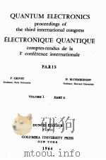 QUANTUM ELECTRONICS VOLUME 1 PART 2（1964 PDF版）