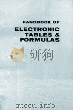 HANDBOOK OF ELECTRONIC TABLES & FORMULAS   1968  PDF电子版封面     