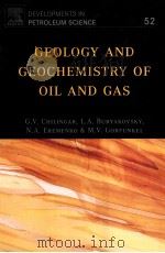 GEOLOGY AND GEOCHEMISTRY OF OIL AND GAS  DEVELOPMENTS IN PETROLEUM SCIENCE 52（ PDF版）