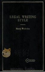 LEGAL WRITING STYLE   1961  PDF电子版封面    HENRY WEIHOFEN 