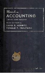 MATERIALS ON ACCOUNTING:AN INTRODUCTION TO THE PROBLEMS AND PRACTICE OF FINANCIAL ACCOUNTING FOR STU   1959  PDF电子版封面    ROBERT AMORY 