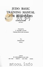 JUDO:BASIC TRAINING MANUAL FOR BEGINNERS   1964  PDF电子版封面    GEORGE DERR 