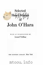 SELECTED SHORT STORIES OF JOHN O‘HARA（1956 PDF版）