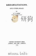 REHABILITATIONS AND OTHER ESSAYS（1939 PDF版）