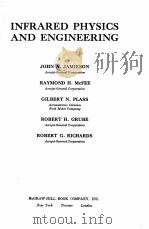 INFRARED PHYSICS AND ENGINEERING     PDF电子版封面    JOHN A. JAMIESON 