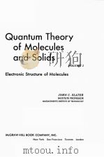 QUANTUM THEORY OF MOLECULES AND SOLIDS VOL.1（1963 PDF版）