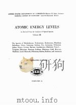 ATOMIC ENERGY LEVELS:AS DERIVED FROM THE ANALYSES OF OPTICAL SPECTRA VOL.III（1971 PDF版）