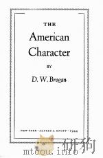 THE AMERICAN CHARACTER（1944 PDF版）