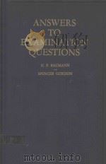 ANSWERS TO THE UNIFORM CERTIRFED PUBLIC ACCOUNTANT EXAMINATION OF THE AMERICAN INSTITUTE OF ACOUNTAN   1948  PDF电子版封面    H.P. BAUMANN 