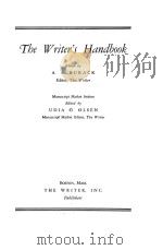 THE WRITER‘S HANDBOOK   1944  PDF电子版封面    A.S. BURACK 