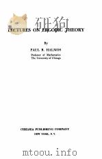 LECTURES ONERGODIC THEORY   1956  PDF电子版封面    PAUL R. HALMOS 