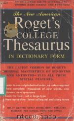 TEH NEW AMERICAN ROGET‘S COLLEGE THESAURUS INDICTIONARY FORM   1958  PDF电子版封面     